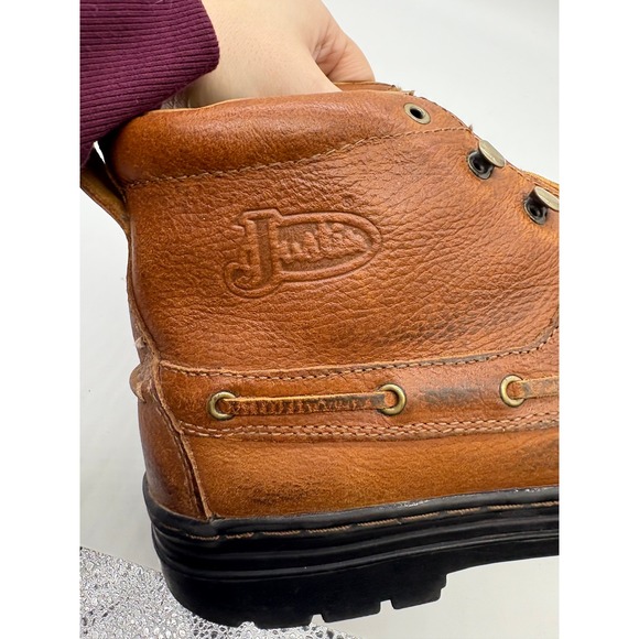 Justin Mens 11M Copper Grizzly Chukka Ankle Western Moc Toe ankle Boots 995 - Picture 7 of 10